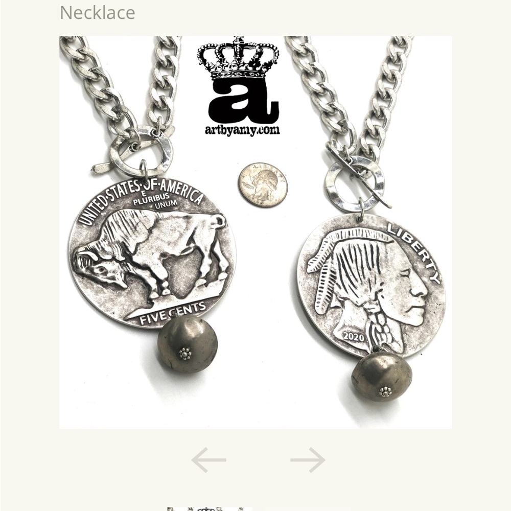 ArtByAmy Buffalo 🦬 Nickel Necklace